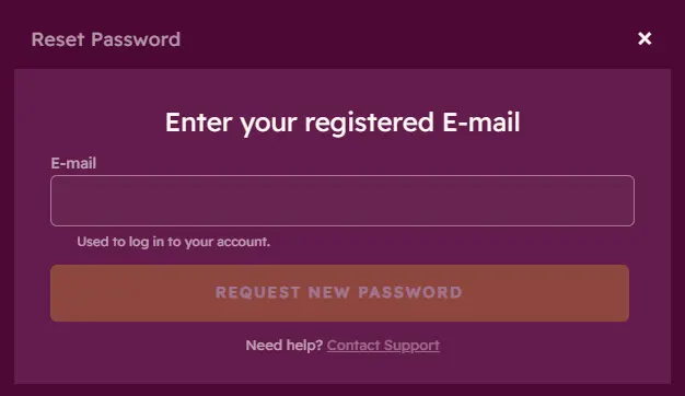 Reset het wachtwoord van je LetsJackpot Casino-account